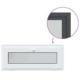 VidaXL Okno piwniczne RISOR 110x40 cm uchylne 3 szyby antracyt