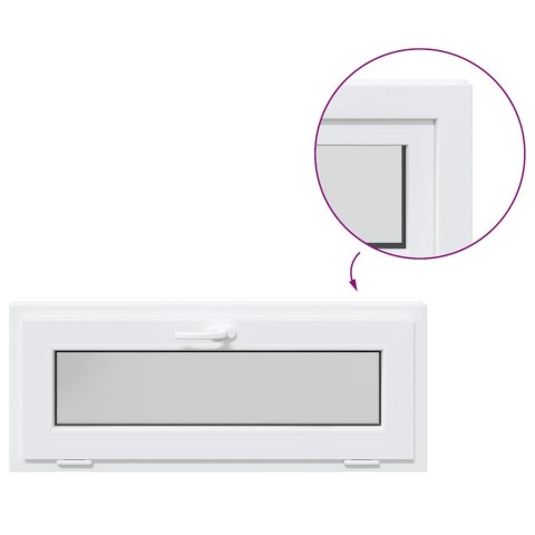 OKNO PIWNICZNE "RISOR" 110X40CM UCHYLNE 3 SZYBY BIAŁE