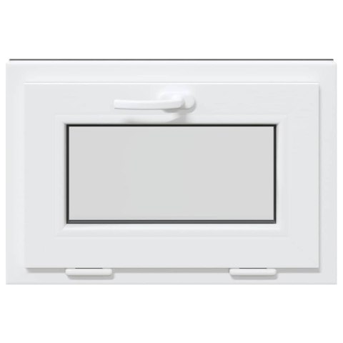 VidaXL Okno piwniczne "RISOR" 60x40 cm uchylne 2 szyby antracyt