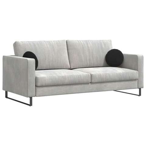 PODUSZKI NA SIEDZISKA 2 SZT. CZARNY Ø 40X13CM AKSAMIT