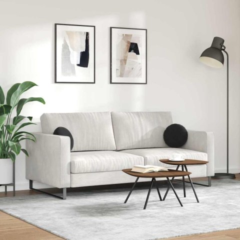 PODUSZKI NA SIEDZISKA 2 SZT. CZARNY Ø 40X13CM AKSAMIT