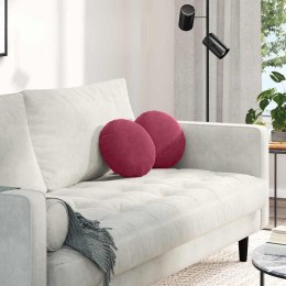 PODUSZKI NA SIEDZISKA 2 SZT. CZERWONE WINO Ø 40X13CM AKSAMIT