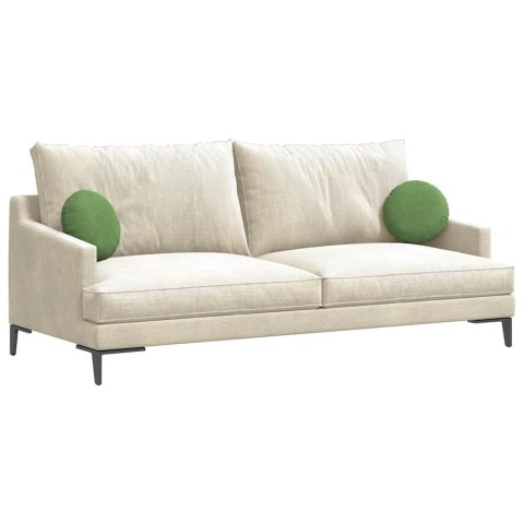 PODUSZKI NA SIEDZISKA 2 SZT. JASNOZIELONY Ø 40X13CM AKSAMIT