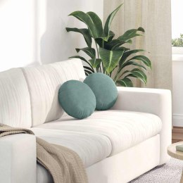 PODUSZKI NA SIEDZISKA 2 SZT. ZIELONY MORSKI Ø 40X13CM AKSAMIT