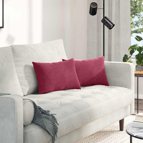 PODUSZKI NA SOFĘ 2 SZT. CZERWONE WINO 50X30CM