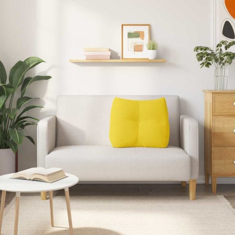 VidaXL Poduszka na plecy Jasnożółty 60 x 24 x 50 cm tkanina