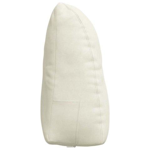 PODUSZKA NA PLECY KREMOWY 60X24X50CM AKSAMIT