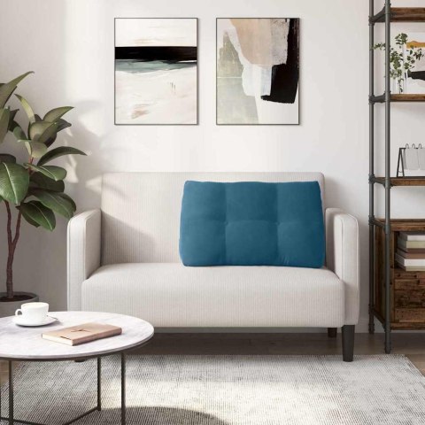 PODUSZKA NA PLECY NIEBIESKI 80X24X50CM AKSAMIT