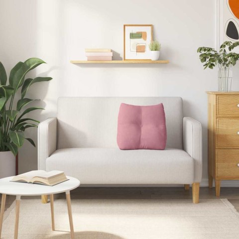 PODUSZKA NA PLECY RÓŻOWY 45X24X50CM AKSAMIT