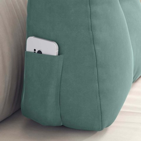 VidaXL Poduszka na plecy Zielony morski 60 x 24 x 50 cm Aksamit