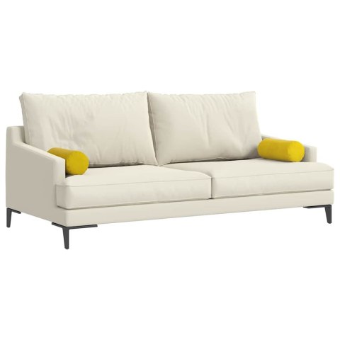 PODUSZKI WAŁKOWE 2 SZT. ŻÓŁTY Ø 15X40CM TKANINA SZTRUKSOWA