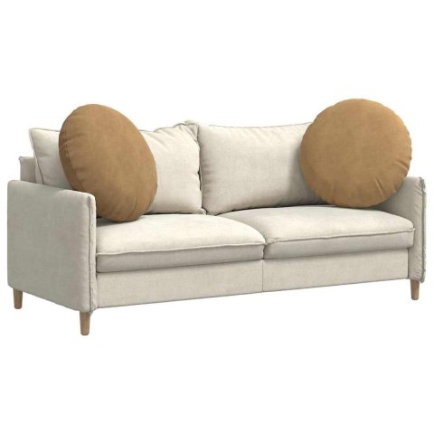 PODUSZKI NA SIEDZISKA 2 SZT. BRĄZOWY Ø 40X13CM AKSAMIT