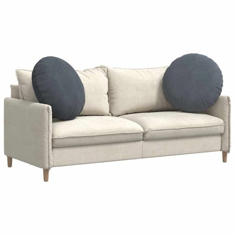 PODUSZKI NA SIEDZISKA 2 SZT. CIEMNOSZARY Ø 40X13CM AKSAMIT