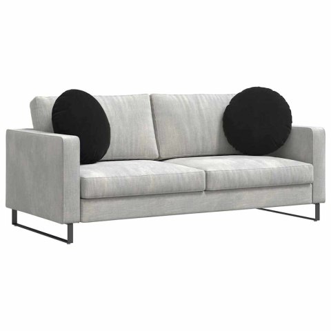 PODUSZKI NA SIEDZISKA 2 SZT. CZARNY Ø 40X13CM AKSAMIT