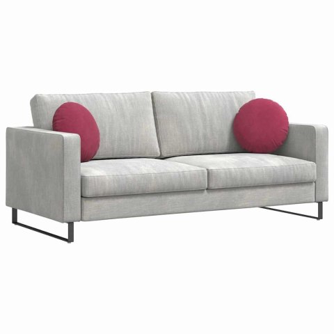 PODUSZKI NA SIEDZISKA 2 SZT. CZERWONE WINO Ø 40X13CM AKSAMIT