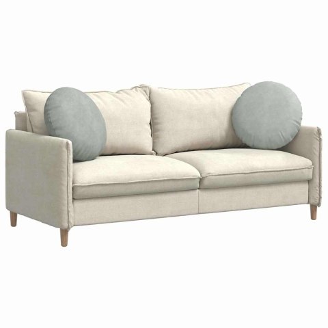 PODUSZKI NA SIEDZISKA 2 SZT. JASNOSZARY Ø 40X13CM AKSAMIT