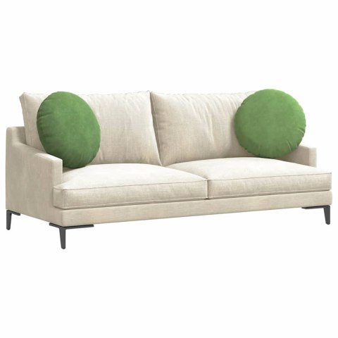 PODUSZKI NA SIEDZISKA 2 SZT. JASNOZIELONY Ø 40X13CM AKSAMIT