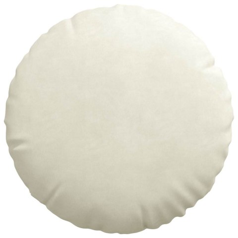 PODUSZKI NA SIEDZISKA 2 SZT. KREMOWY Ø 40X13CM AKSAMIT