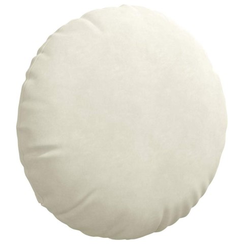 PODUSZKI NA SIEDZISKA 2 SZT. KREMOWY Ø 40X13CM AKSAMIT