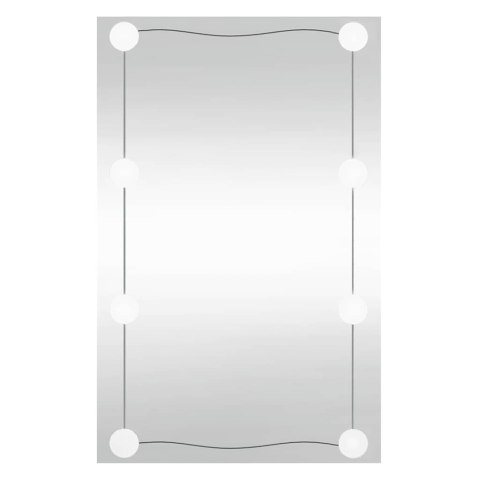 LUSTRO ŚCIENNE Z LED 40X60CM SZKLANE PROSTOKĄTNE
