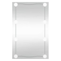 LUSTRO ŚCIENNE Z LED 50X80CM SZKLANE PROSTOKĄTNE