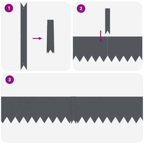 OBRZEŻA TRAWNIKOWE 50 SZT. ANTRACYT 100X0.5X20CM STAL