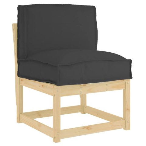 PODUSZKA NA OPARCIE Z PALET Z PODUSZKĄ CZARNY 50X40X12CM