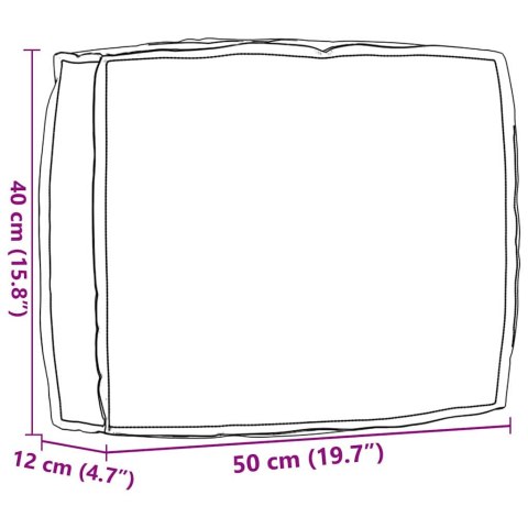 PODUSZKA NA OPARCIE Z PALET Z PODUSZKĄ SZARY 50X40X12CM