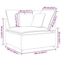 MODUŁOWY NAROŻNIK SOFA Z PODUSZKAMI JASNOSZARY 100CM