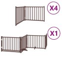 VidaXL Składana bramka dla psa, z drzwiami, 12 paneli, brązowa, 960 cm
