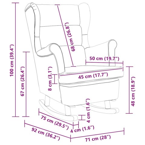 FOTEL BUJANY Z KAUCZUKOWYMI NÓŻKAMI JASNO
