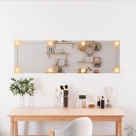 LUSTRO ŚCIENNE Z LED 30X100CM SZKLANE PROSTOKĄTNE