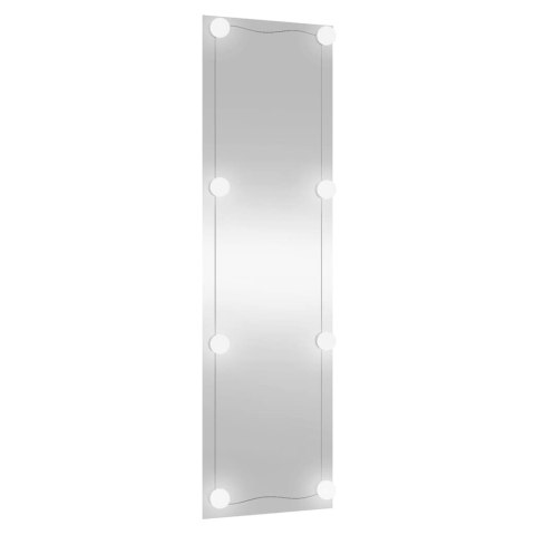 LUSTRO ŚCIENNE Z LED 30X100CM SZKLANE PROSTOKĄTNE