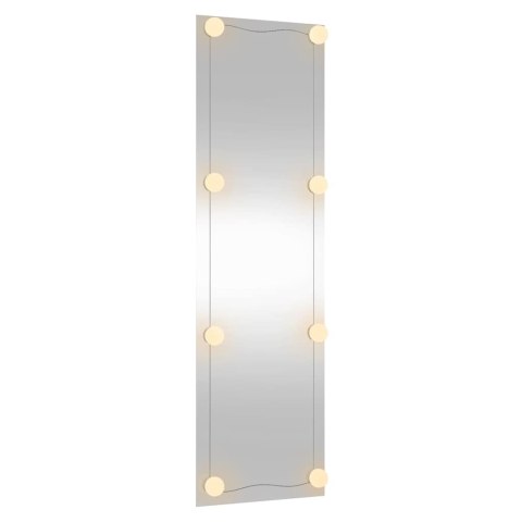 LUSTRO ŚCIENNE Z LED 30X100CM SZKLANE PROSTOKĄTNE