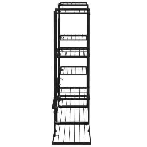 STOJAK NA KWIATY 94,5X25X89CM CZARNY ŻELAZO