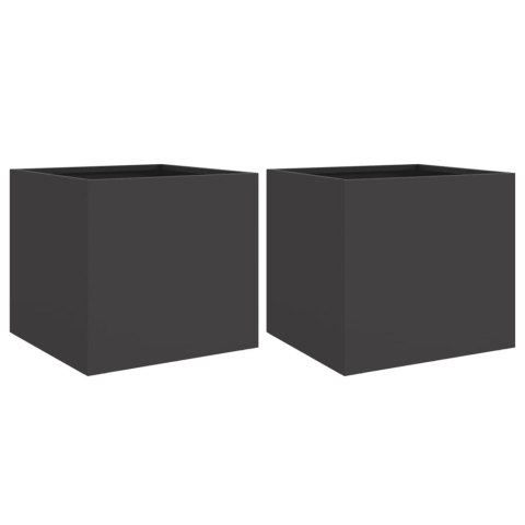 DONICE 2 SZT. CZARNE 32X30X29CM STAL