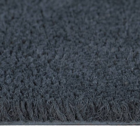 VidaXL Wycieraczka, ciemnoszara, 90x150 cm, włókno kokosowe, tuftowana