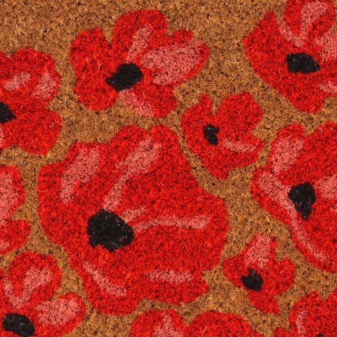 VidaXL Wycieraczka, naturalna, 45x75 cm, włókno kokosowe, tuftowana