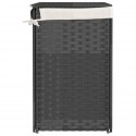 KOSZ NA PRANIE Z 2 KOMORAMI SZARY 53X35X57CM POLIRATTAN