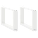 NOGI DO STOLIKA KAWOWEGO W KSZTAŁCIE LITERY U 2 SZT. BIAŁE 50X(30-31)CM STAL
