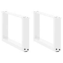 NOGI DO STOLIKA KAWOWEGO W KSZTAŁCIE LITERY U 2 SZT. BIAŁE 50X(30-31)CM STAL