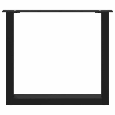 NOGI DO STOLIKA KAWOWEGO W KSZTAŁCIE LITERY U 2 SZT. CZARNE 50X(42-43)CM STAL