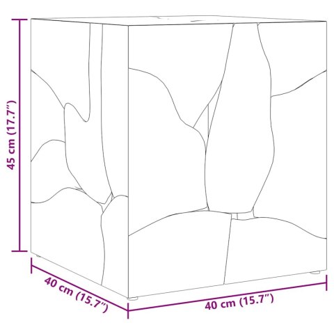 DREWNIANY TABORET TEKOWY UNIKALNY PODNÓŻEK LUB STOLIK KAWOWY