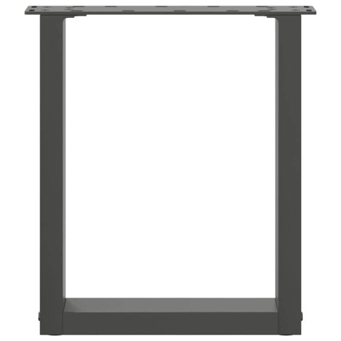 NOGI DO STOLIKA KAWOWEGO W KSZTAŁCIE LITERY U 2 SZT. ANTRACYT 28X(42-43)CM STAL