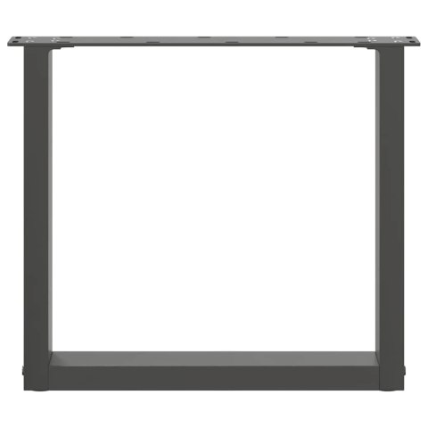 NOGI DO STOLIKA KAWOWEGO W KSZTAŁCIE LITERY U 2 SZT. ANTRACYT 50X(42-43)CM STAL