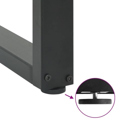 NOGI DO STOLIKA KAWOWEGO W KSZTAŁCIE LITERY U 2 SZT. ANTRACYT 60X(42-43)CM STAL