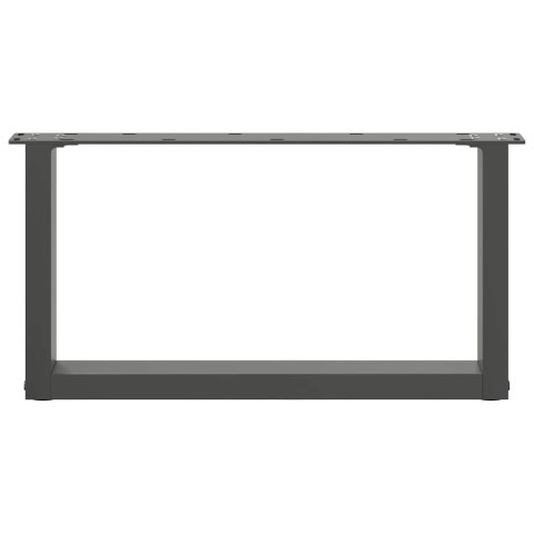 NOGI DO STOLIKA KAWOWEGO W KSZTAŁCIE LITERY U 2 SZT. ANTRACYT 70X(30-31)CM STAL