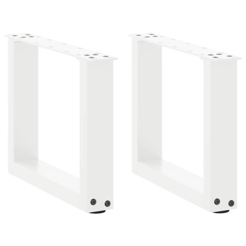 NOGI DO STOLIKA KAWOWEGO W KSZTAŁCIE LITERY U 2 SZT. BIAŁE 30X(30-31)CM STAL