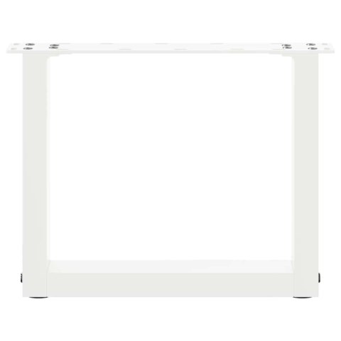 NOGI DO STOLIKA KAWOWEGO W KSZTAŁCIE LITERY U 2 SZT. BIAŁE 30X(30-31)CM STAL