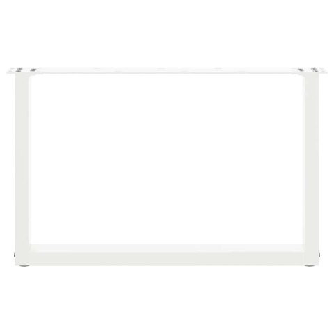 NOGI DO STOLIKA KAWOWEGO W KSZTAŁCIE LITERY U 2 SZT. BIAŁE 70X(42-43)CM STAL